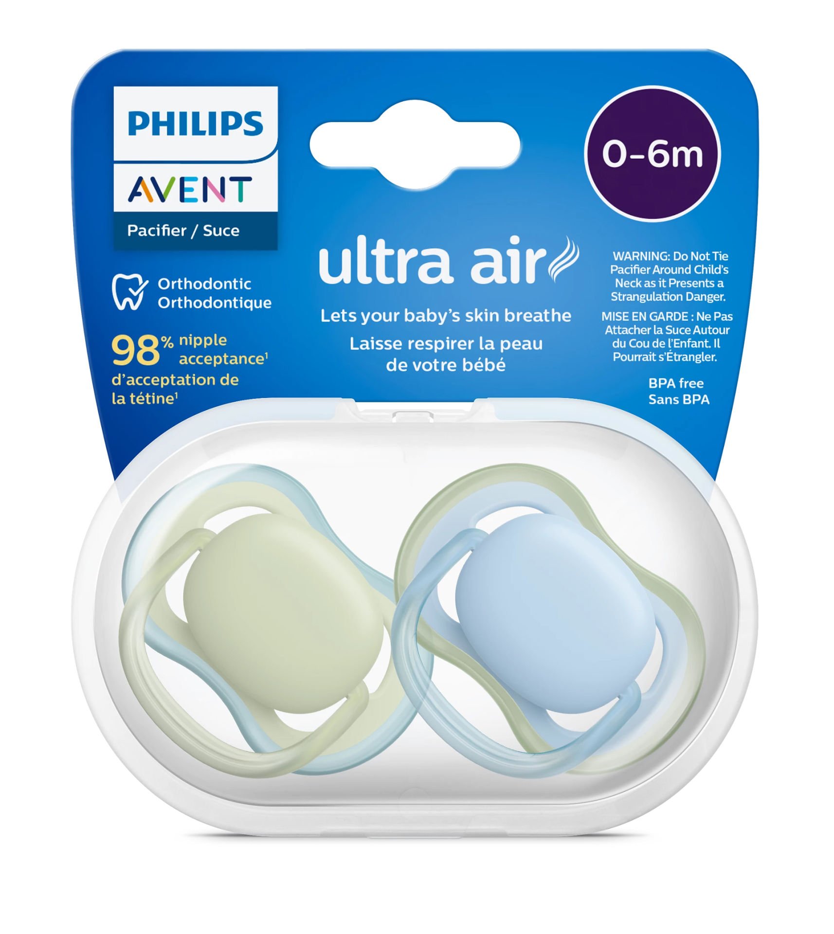 Philips Avent Ultra Air Emzik 2'li Paket (0-6 Ay)- SCF085/21