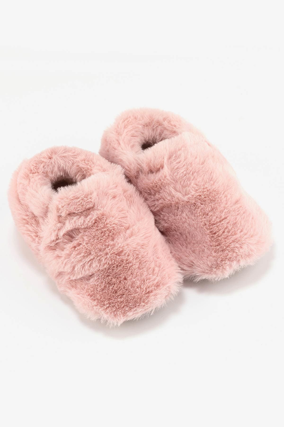 Hopfrög Kids - Furry Furry Pembe Kürk Barefoot Patik