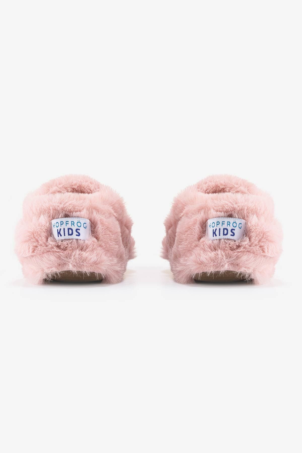 Hopfrög Kids - Furry Furry Pembe Kürk Barefoot Patik