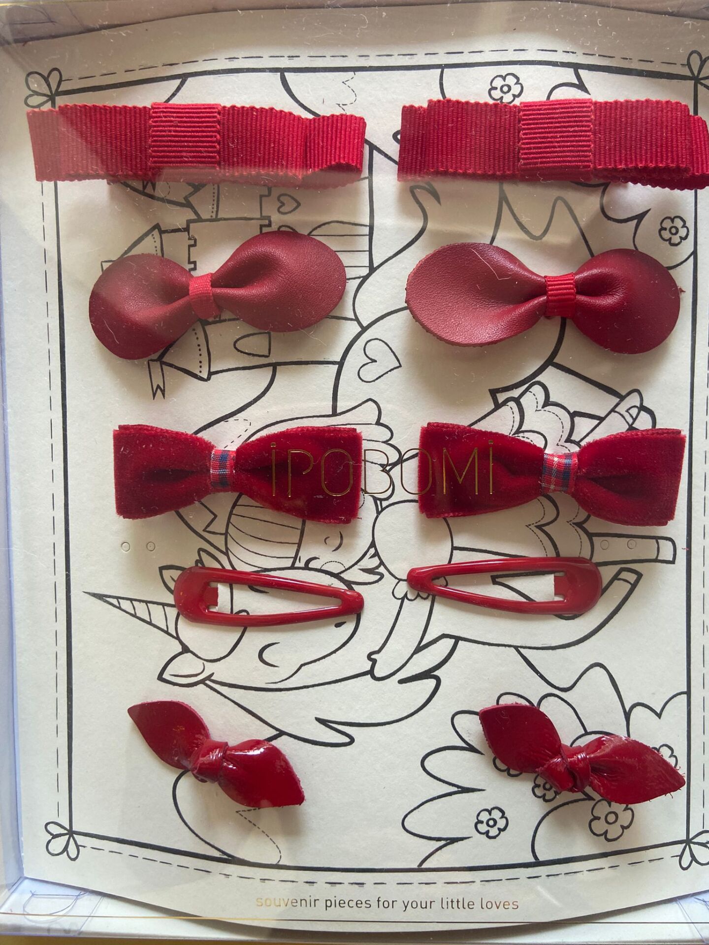 İpobomi Kırmızı Toka Seti 10'lu