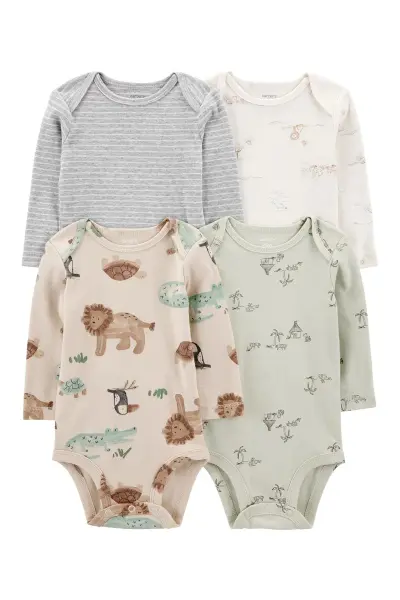 Carters Erkek Bebek Uzun Kollu 4lü Body
