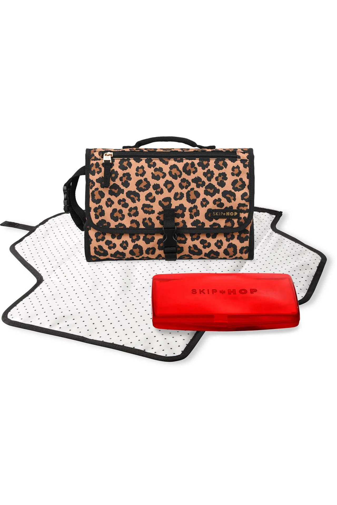 Skip Hop Pronto Orijinal Alt Açma Çantası Leopar Desenli