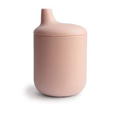 Mushie Pipetli Silikon Sippy Cup - Blush
