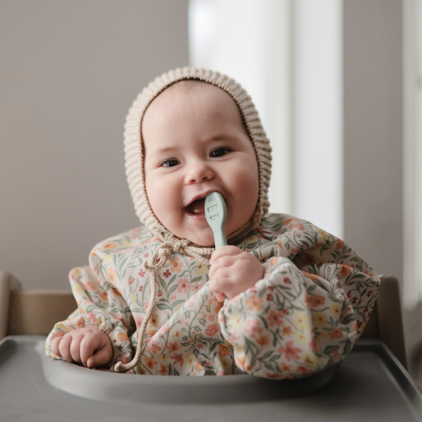 Mushie İlk Beslenme Kaşık Seti - Cambridge Blue/Shifting Sand