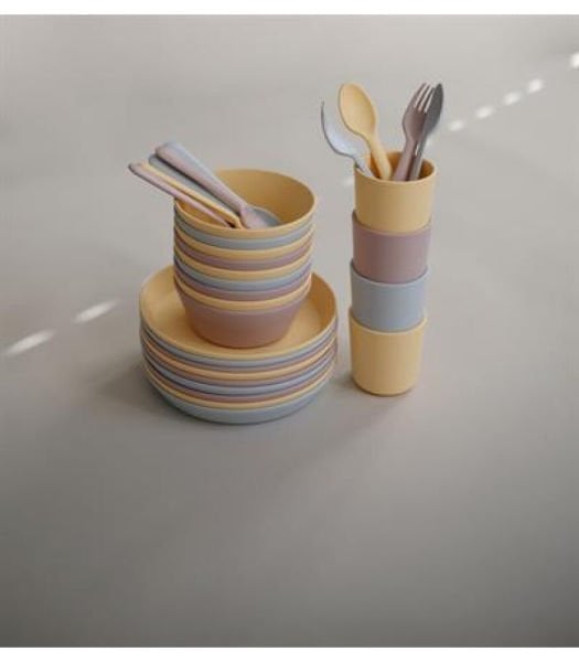 Mushie Yuvarlak Yemek Kasesi (2 Adet) - Powder Blue