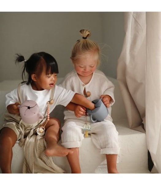 Mushie Silikon Atıştırma Kabı - Cambridge Blue