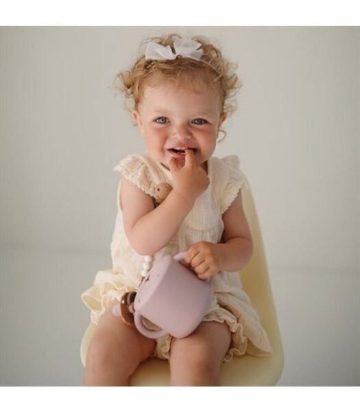 Mushie Silikon Atıştırma Kabı - Soft Lilac