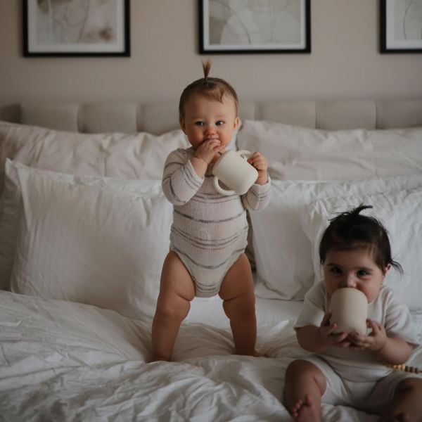 Mushie Pipetli Silikon Sippy Cup - Natural