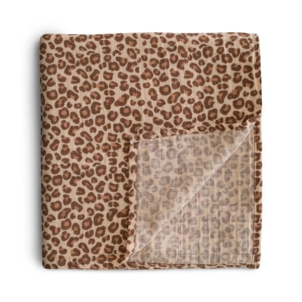 Mushie Organik Müslin Örtü - Leopard