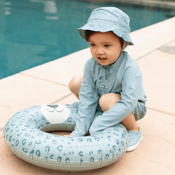 Swim Essentials Şapka - Green  Leopard 2-4 Yaş