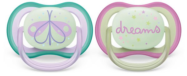 Philips Avent Ultra Air Emzik 2'li Paket Karanlıkta Parlar (0-6 Ay)- SCF376/19