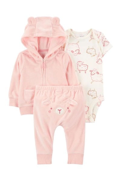 Kız Bebek Hırkalı Set 3'lü Paket - Carters 1R039810
