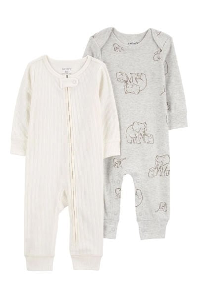 Bebek Uzun Kollu Tulum Set 2'li Paket - Carters 1R195210