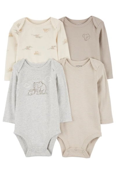 Bebek Uzun Kollu Body Set 4'lü Paket - Carters 1R700710