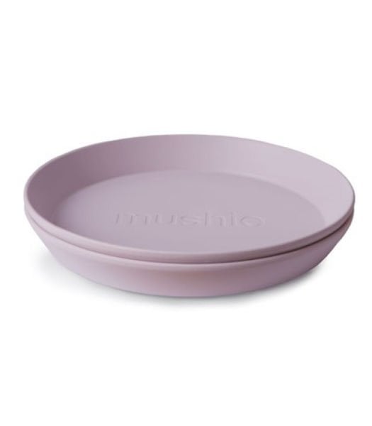 Mushie Yuvarlak Yemek Tabağı (2 Adet) - Soft Lilac