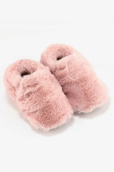 Hopfrög Kids - Furry Furry Pembe Kürk Barefoot Patik