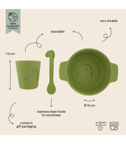 Trixie İlk Yemek Seti - Mr. Dino