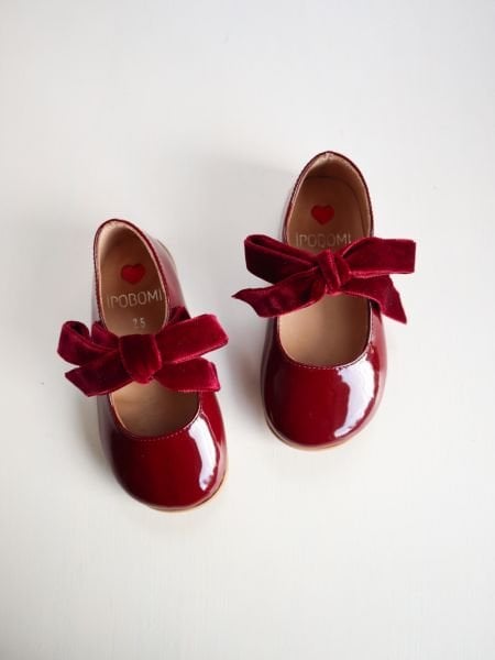 İpobomi - Flare Burgundy Rugan Çocuk Ayakkabı