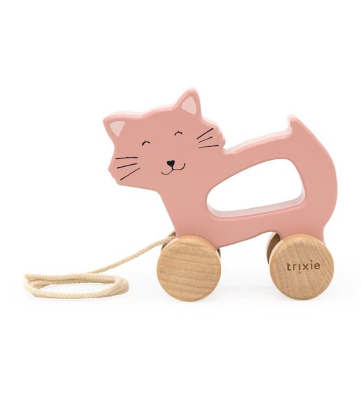 Trixie Ahşap İpli Çek Çek Araba - Mrs. Cat