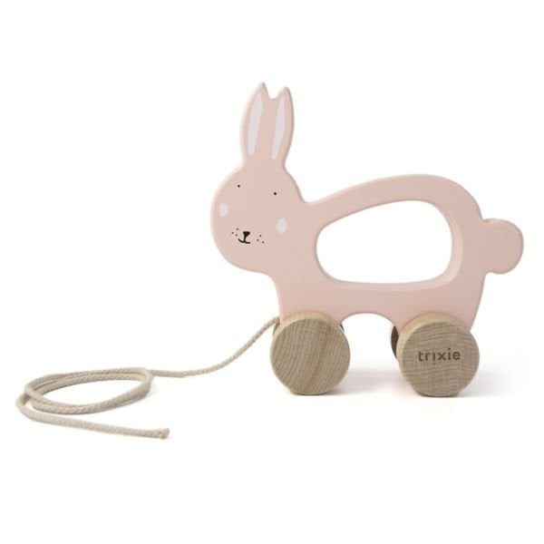 Trixie Ahşap İpli Çek Çek Araba - Mrs. Rabbit