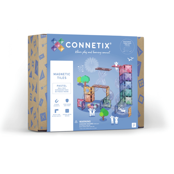 Connetix Pastel Ball Run Expansion Set (80 Parça)